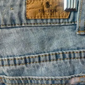 Womens Shadow Jeans Y2K Embroidered Rose Distressed Crop Jeans Light Wash Size L thumbnail 6