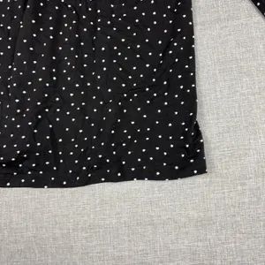 Garnet Hill Blouse Womens XS Black Off Shoulder 3/4 Sleeve Polka Dot Jersey Top thumbnail 13