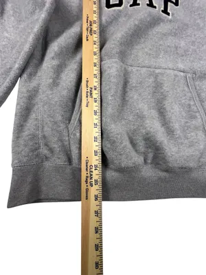 Vintage Grey Gap Hoodie Y2K size M sku 163 thumbnail 6