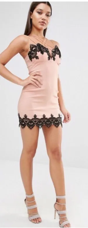 Rare London Lace Trim Cross Front Dress thumbnail 1