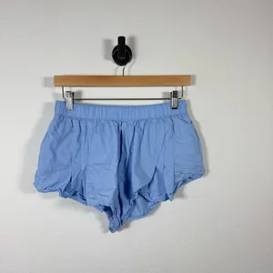 By Anthropologie Women’s Pleated Skirty Boxer Sleep Shorts Blue Size S thumbnail 6
