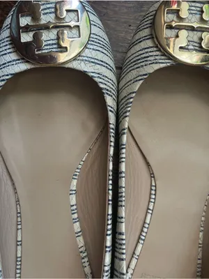 Tory Burch Reva Snakeskins Flats Size 8M thumbnail 3