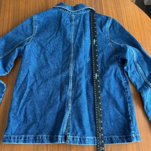 Old Navy Denim Chore Jacket Medium Blue Button Up Workwear Utility Fall Boho thumbnail 5