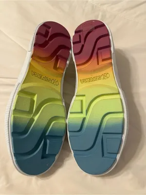Superga Tank Multi Color Canvas Sneakers with Rainbow Eyelets - NWT - Size 8 thumbnail 4