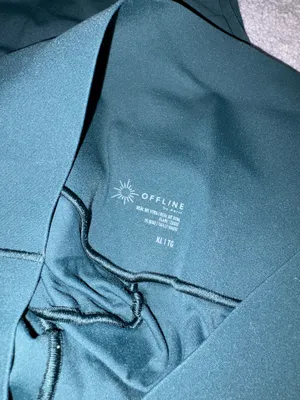 Teal color aerie flare leggings thumbnail 2