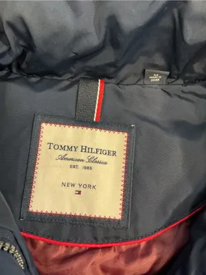 Tommy Hilfiger Navy Puffer Jacket with Faux-Fur Trim Hood thumbnail 3