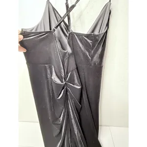 SHEIN Bae Black‎ Dress Velvet Spaghetti Strap 2XL Plus Prom Ruched Stretch New thumbnail 15