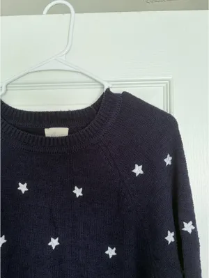 Harper Heritage Americana Embroidered Navy Stars Sweater thumbnail 2
