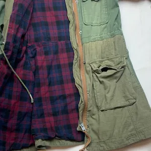 Free People size small jacket military green trench academia 80s retro patch thumbnail 10