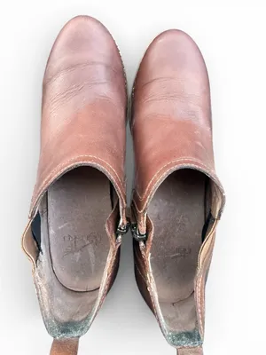Dansko Leather Ankle Booties Brown Heeled Clogs Womens 7 EU 37‎ Comfort thumbnail 6
