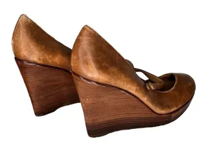 Steve‎ Madden Mytaj Wedge Leather Heels thumbnail 1