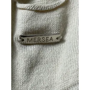 Mersea One Size Cream‎ Knit Tunic Sweater Oversized Pocket Pullover Coastal Chic thumbnail 6