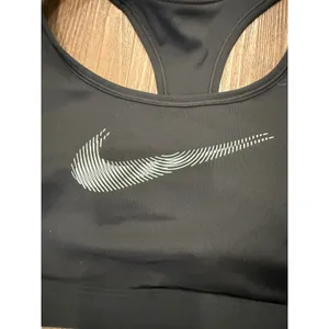 Nike‎ Swoosh Dri-FIT Womens Black Racerback Sports Bra Graphic Logo Large thumbnail 4
