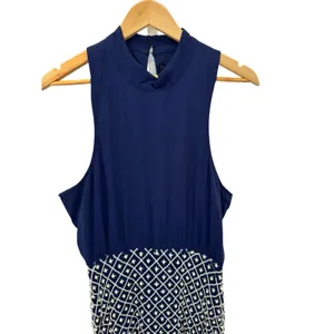 NBD Revolve Best Mistake Dress Size‎ Medium Navy Blue Beaded Mini Sleeveless thumbnail 4