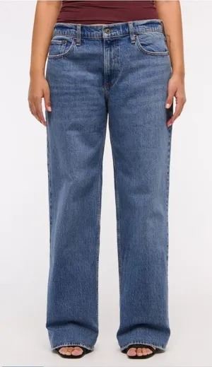 Abercrombie & Fitch low rise baggy jeans thumbnail 1