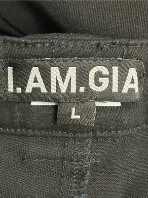 I.AM.GIA Ursa Cargo Pants Large Black Zip Off Convertible Shorts Silver Hardware thumbnail 13