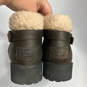 UGG Benson boot oiled leather shearling‎ lined waterproof size 9.5 thumbnail 8