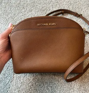 Michael Kors Crossbody Purse Leather Brown thumbnail 1