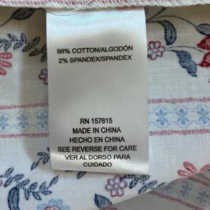 Joie Floral Smocked Tiered‎ Midi Sundress Tie Shoulder Red Blue White Medium thumbnail 6