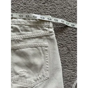 We The Free Women's Khaki Denim Mini Skirt Size 28 Casual Distressed EUC thumbnail 6