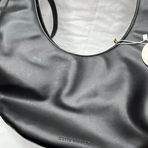 Melie Bianco Vegan Leather Black Danni Large Convertible Hobo Bag thumbnail 5