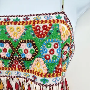 Zara Embroidered Sequin Mini Dress M Boho Ikat Open Back Sundress Repair PROJECT thumbnail 2
