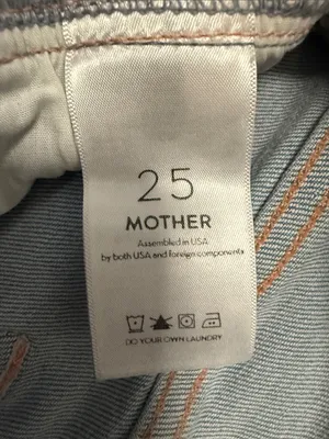MOTHER Dazzler Yoke Front Ankle Jeans 25 Lots of Free Hugs Light Wash $238 thumbnail 10