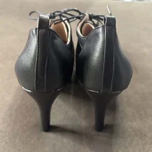Women’s Black High Heel Lace Up Booties with Lace Detail EU40 Size 9/9.5 US NEW thumbnail 6