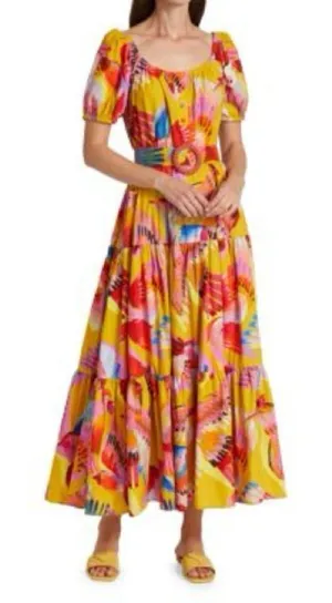 NWT FARM RIO Neon Macaws Maxi Dress Small thumbnail 1