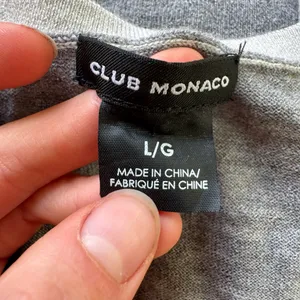 Club Monaco Colorblock Wool V-Neck Sweater thumbnail 7