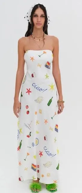 For Love & Lemons Carla Maxi Strapless Dress thumbnail 1