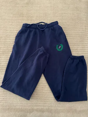 Pink Victoria's Secret Navy Jogger Pants - Green Crest Detail size XS thumbnail 4
