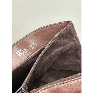 Wanted Brown Faux‎ Suede Slouch Knee High Studded Buckle Boots Size 5.5 thumbnail 8