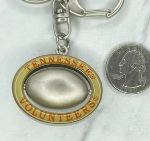Bacon & Co Tennessee Volunteers Spinning Football Keychain Keyring thumbnail 9