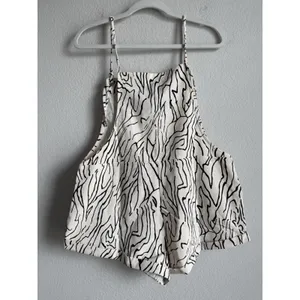 Princess Polly‎ Zebra Print Short Overalls Cream Sz 4 Utopia Romper Festival NEW thumbnail 8