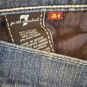 7 For All Mankind Womens Straight Leg Jeans Blue Medium Wash Sz 31 Stretch thumbnail 3