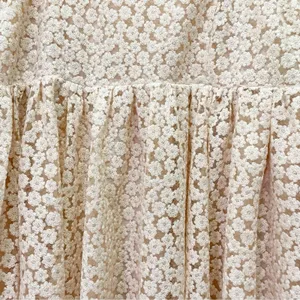 Storia Floral Lace Midi Dress Cream Long Sleeve Square Neck Fit Flare Medium thumbnail 9