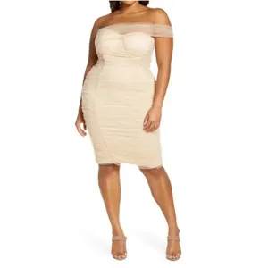Lavish Lice NWT Ruched Off The Shoulder Sheath Dress Size UK/20, US/16 thumbnail 11