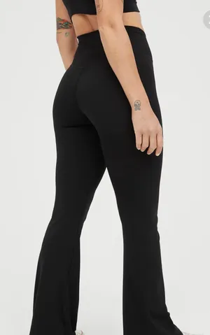 Aerie Black Flare Leggings thumbnail 2