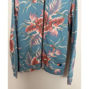 Aviator Nation Kauai Palm Zip Up Hoodie Blue Size Medium thumbnail 5