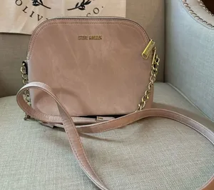 Steve Madden Pink and Gold Crossbody Bag with Dome Shape thumbnail 1