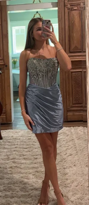 blue homecoming dress Size 2 thumbnail 1