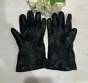 Womens‎ Leather Gloves Acrylic Lined Winter Driving Black thumbnail 1