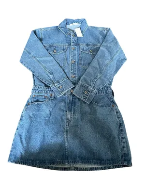 Abercrombie Long-Sleeve Denim Shirt Dress thumbnail 6