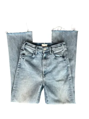 Mother Denim Women’s The Hustler Ankle Fray Cropped Jeans in Knock on Wood 26 thumbnail 3