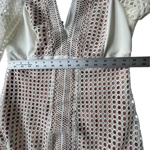 Bardot Clio Panelled Dress Womens 8 Ivory Lace V Neck Mini Coquette Bridal NWT thumbnail 7