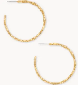 Kendra Scott Abbie Hoop Earrings in Gold thumbnail 3