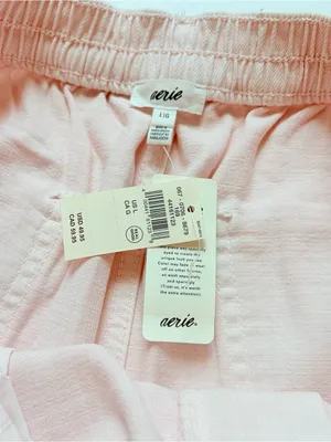 Aerie Day Dream Pink Denim Shorts NWT Large thumbnail 4