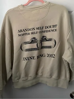 Anine Bing Abandon Self Doubt Snake Link Sweatshirt - S thumbnail 2