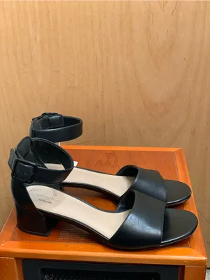 Clarks Collection Black Elisa Dedra Open Toe Sandals Size-8 Minimalist Chic thumbnail 4